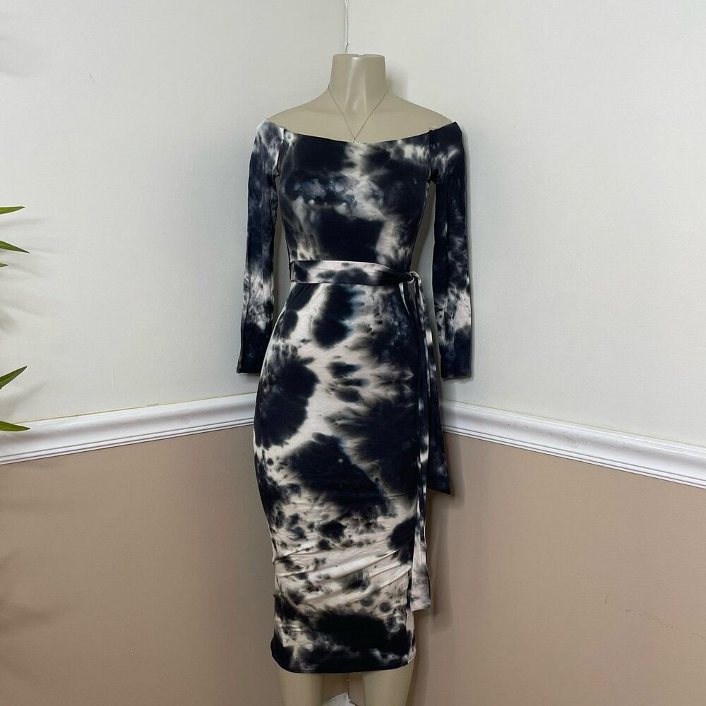 Fashion Nova Women's Highlight Tie Dye Bodycon Maxi Dress